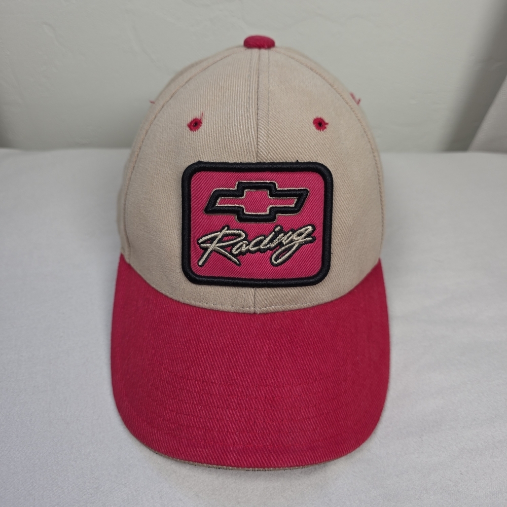 Chevrolet Racing Red Tan Strapback Hat